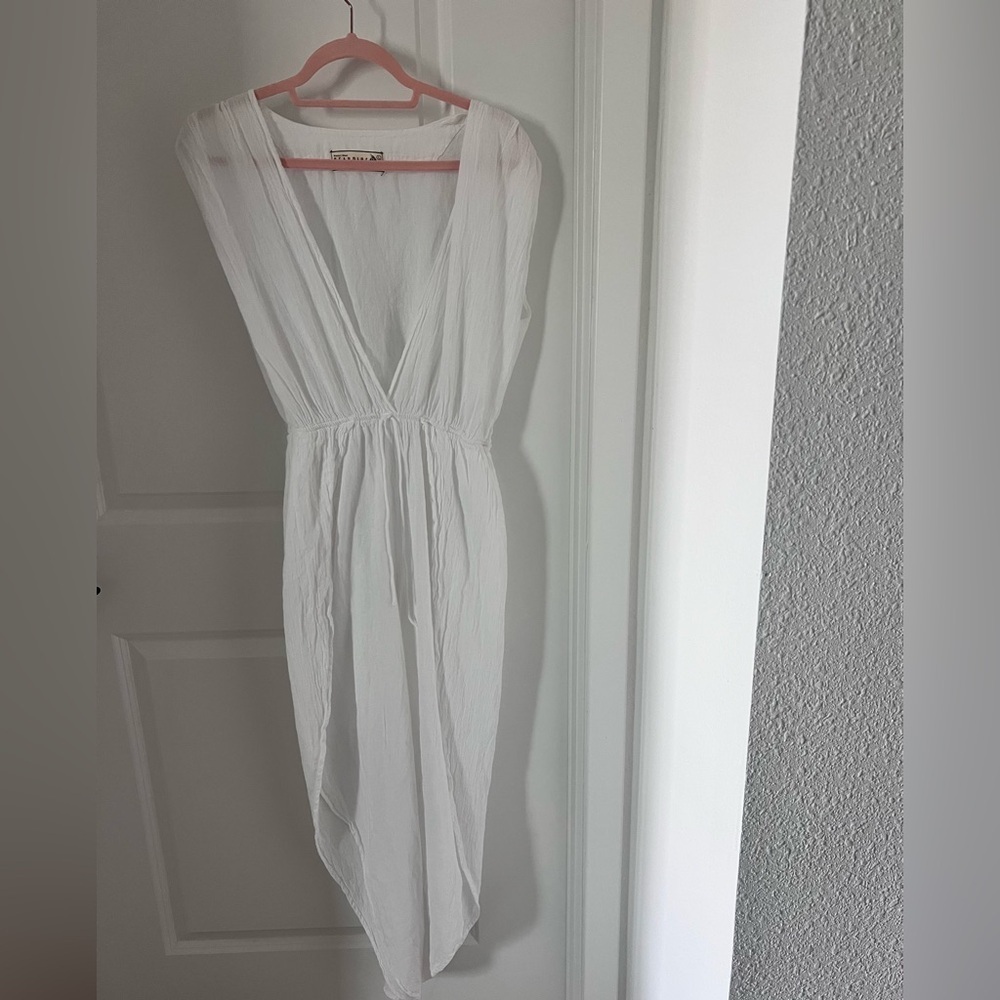 Seaspice White Cotton Coverup Jumpsuit Size Large